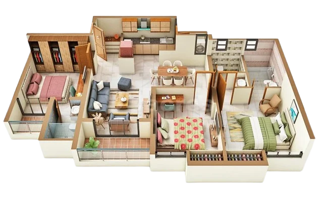 4 BHK Floorplan